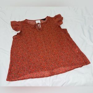 Banana Republic Factory Ruffle Sleeves Top